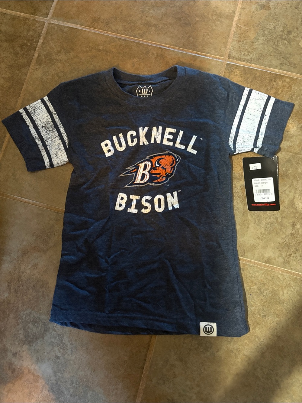 Bison Navy Kids' Graphic Tee size 4T